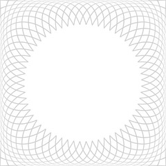 Circle 3D frame. White textured background.