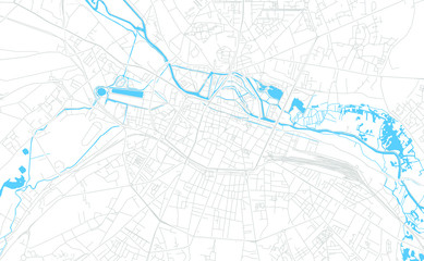 Fototapeta premium Amiens, France bright vector map