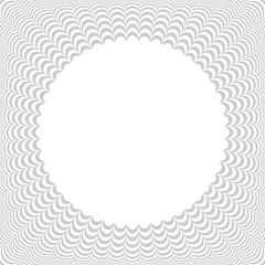 Circle 3D frame. White textured background.