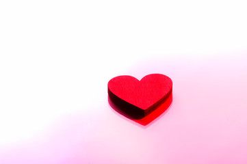 Valentine's Day Background. Red Heart Pink Background
