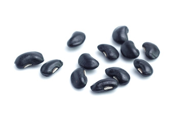 Fototapeta na wymiar Black Beans on white background
