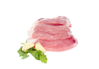 isolated raw meat