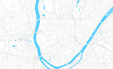 Boulogne-Billancourt, France bright vector map
