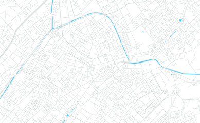 Roubaix, France bright vector map