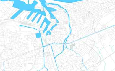 Dunkirk, France bright vector map