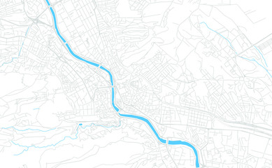 Tbilisi, Georgia bright vector map