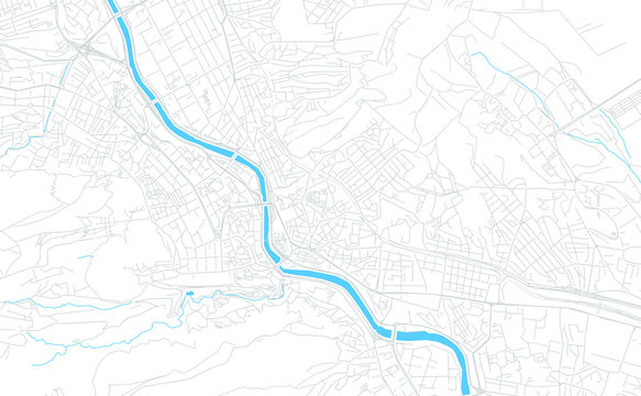 Tbilisi, Georgia bright vector map