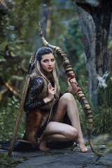 a girl in the image of a hunter