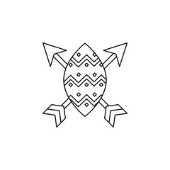 Shield color icon. Simple thin line, outline vector of boho icons for ui and ux, website or mobile application