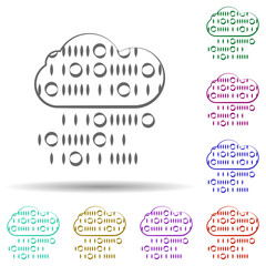 Cloud data icon. Element of multi color cloud technology icon for mobile concept and web apps. Detailed Cloud data icon can be used for web and mobile on white background