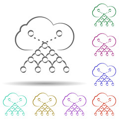 Cloud network icon. Element of multi color cloud technology icon for mobile concept and web apps. Detailed Cloud network icon can be used for web and mobile on white background