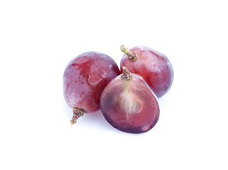 red grape isolated on white background