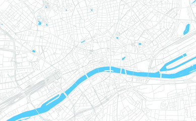 Frankfurt am Main, Germany bright vector map
