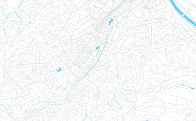 Stuttgart, Germany bright vector map