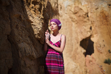 beautiful girl in an oriental look