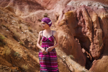 beautiful girl in an oriental look