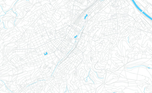 Stuttgart, Germany bright vector map