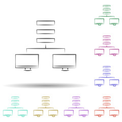 Database icon. Element of multi color cloud technology icon for mobile concept and web apps. Detailed Database icon can be used for web and mobile on white background