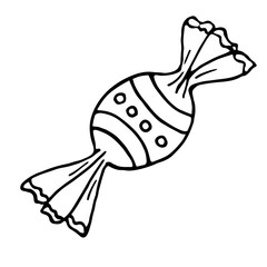Candy. Hand-drawn illustration. Doodle vector illustration
