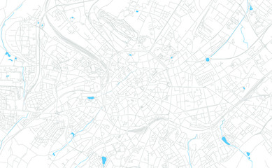 Aachen, Germany bright vector map