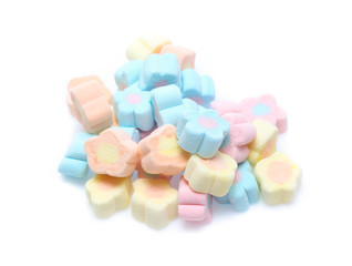 Marshmallows isolated on white background