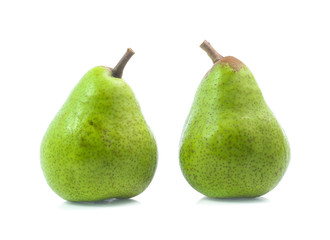 green pear isolated on white background