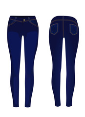 Blue jeans pants. vector illustration