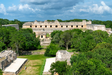 Fototapeta na wymiar Uxmal ancient Mayan ruins in Yucatan, Mexico
