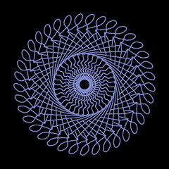 Wzór symetryczny niebieski