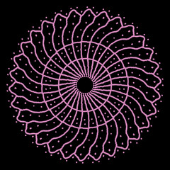 Wzór symetryczny różowy 