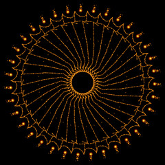 Wzór symetryczny słoneczny