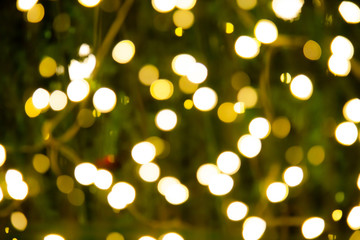 gold abstract background with bokeh defocused lights