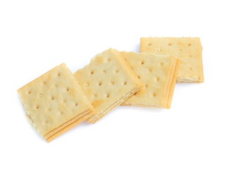 Cracker isolated on over white background