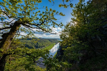 Bastei - Blick auf die Elbe