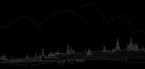 sketch view of the Kremlin