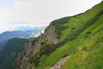 Beautiful Green Landscape of Tatra Mountains. Mountain range in Poland.