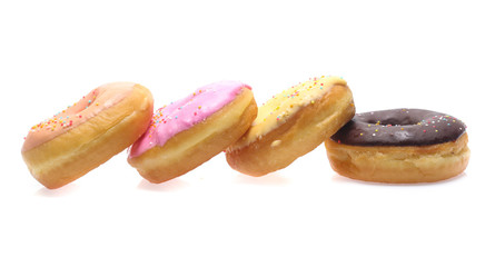 Donuts isolated on white background