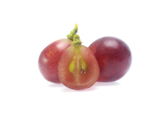red grape  isolated on white
