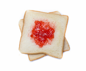 sliced bread isolated on white background