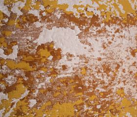 Corroded metal background. Rusted metal wall. Rusty metal background with streaks of rust. Rust stains. The metal surface rusted.zinc texture.