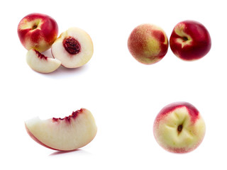 set of Peach isolated on white