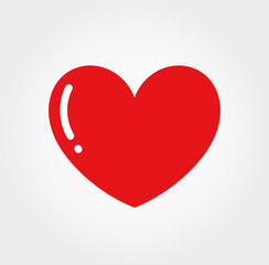 Red glossy heart icon.