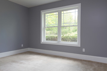 interior grey empty bedroom