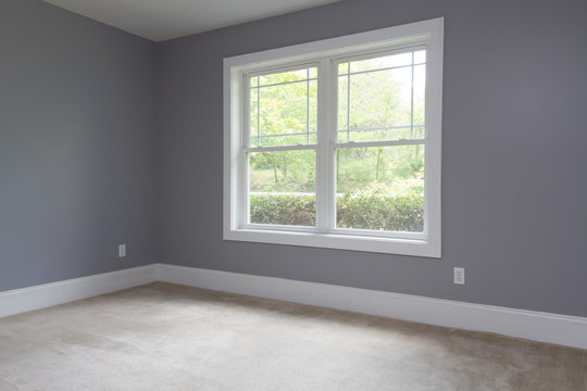 Fototapeta interior grey empty bedroom