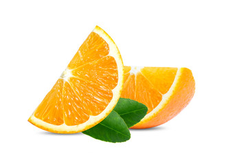 Orange fruit. Orang slice isolate on white background