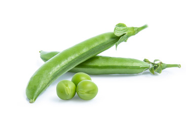 green Pea vegetable isolated on white background