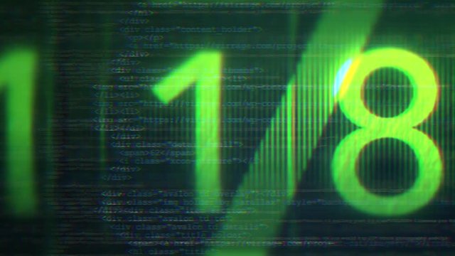 Web Source Development and Running Time or Numbers Concept Animation. Internet Technologies.