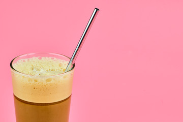 Frappe on pink background