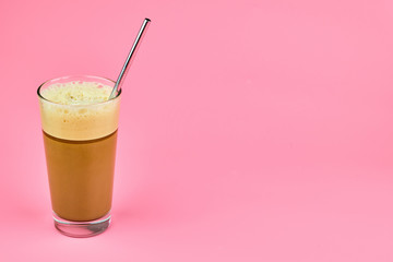 Frappe on pink background