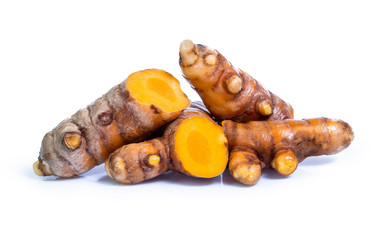 turmeric isolated on white background